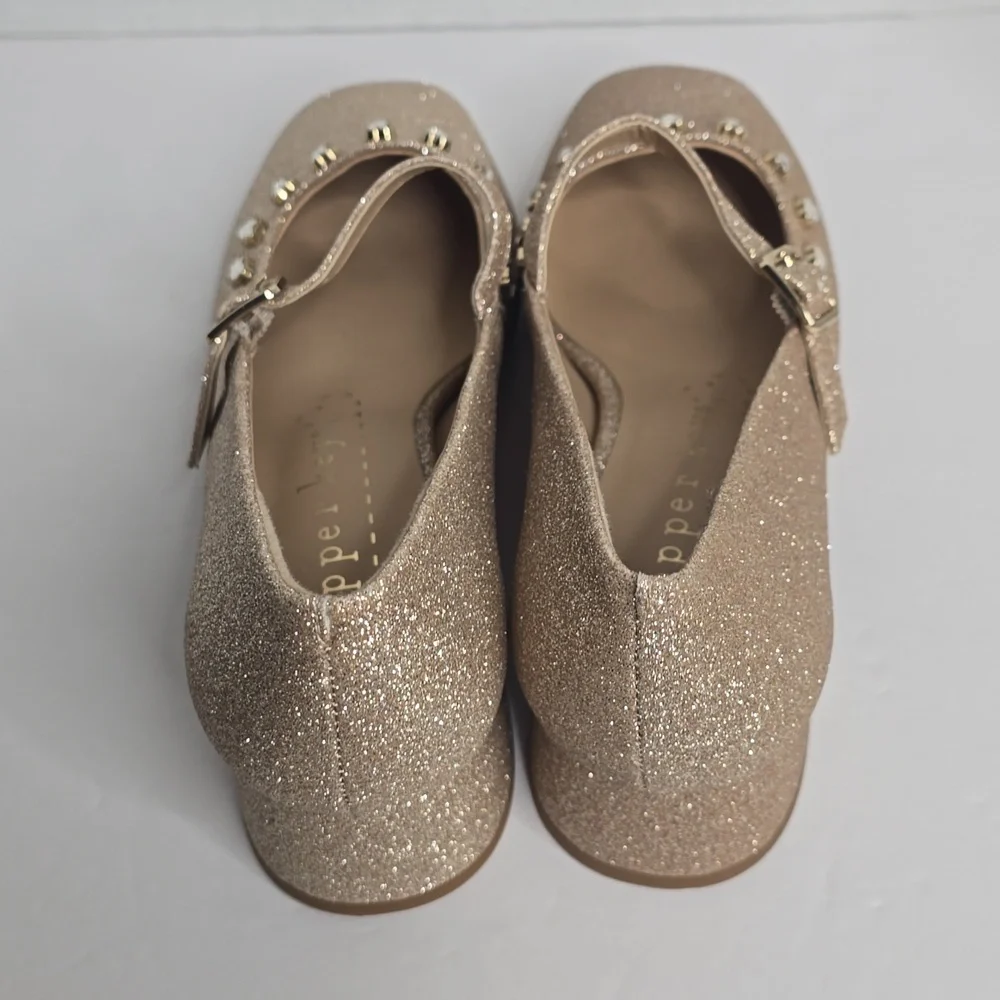 Copper Key Cece Sparkle Heart Mary Jane Pumps Girls 4M